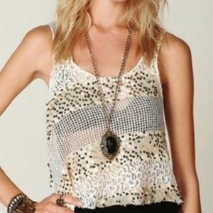 Free People sequined tank top